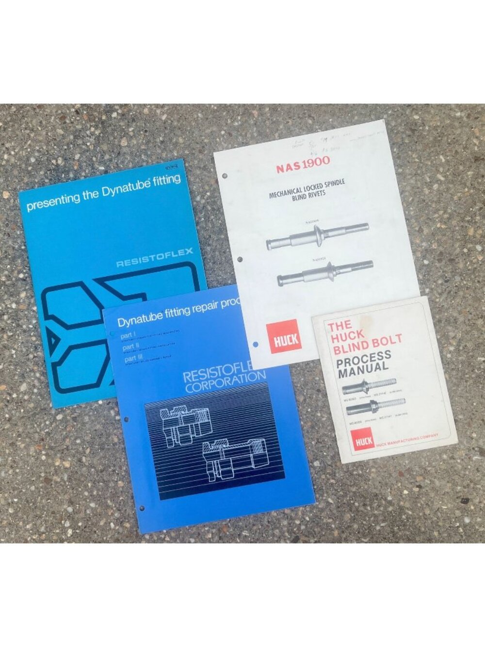 1970s Huck Resistoflex Aerospace Dynatube Blind Bolt Manual Brochure Lot